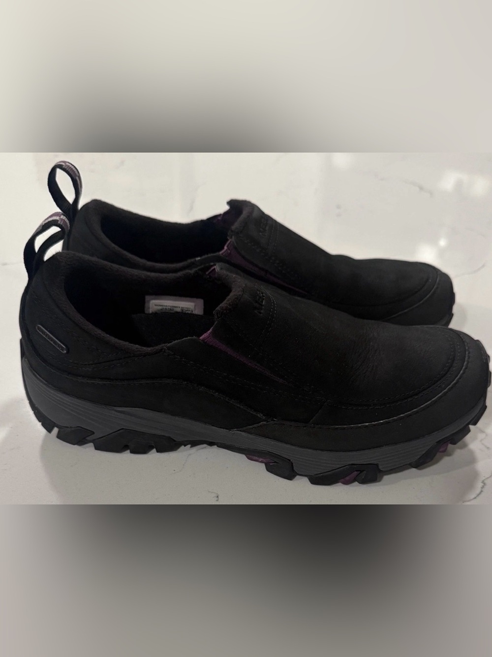 Merrell Coldpack Ice+ Moc Waterproof Women’s 9.5 Black Vibram Arctic Grip J15752